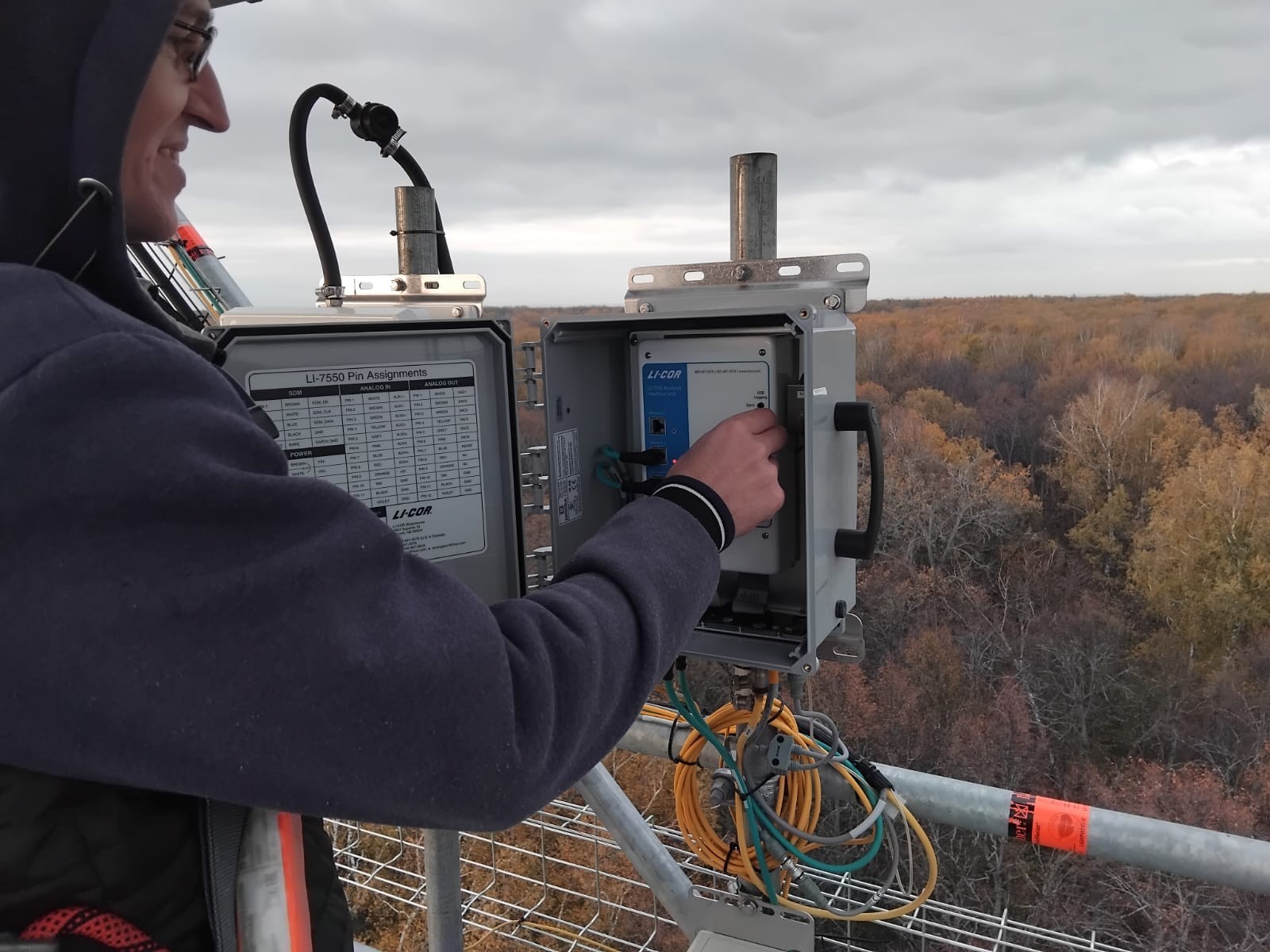 Техническое обслуживание измерительного оборудования на лесном участке. ,Карбон-Поволжье, Eddy Covariance, регламентные работы Техническое обслуживание измерительного оборудования на лесном участке. ,Карбон-Поволжье, Eddy Covariance, регламентные работы